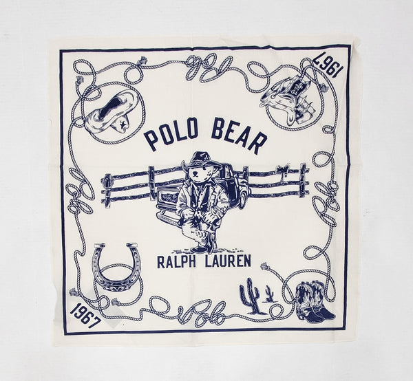 Nwt Polo Ralph Lauren Cowboy Bear Bandana - Unique Style