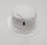 Nwt Polo Ralph Lauren White Small Pony Bucket Hat w/Black Horse - Unique Style