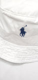 Nwt Polo Ralph Lauren White Small Pony Bucket Hat w/Navy Horse - Unique Style