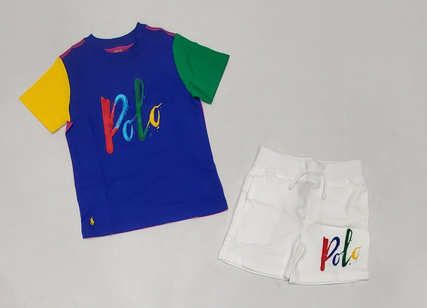 Nwt Kids Polo Ralph Lauren Polo Spellout Short Set   (2T-7T) - Unique Style