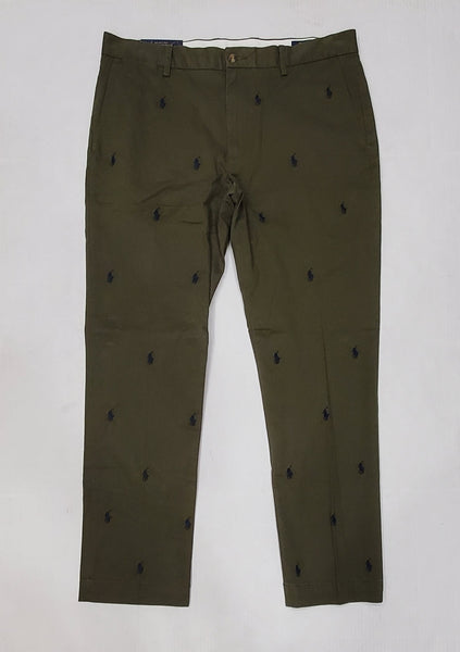 Nwt Polo Ralph Lauren Olive All Over Pony Pants - Unique Style
