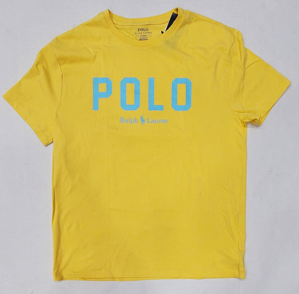 Nwt Polo Yellow Spellout Classic Fit Tee - Unique Style