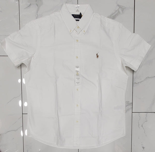 Nwt Polo Ralph Lauren White Cotton Small Pony Classic Fit Button Up - Unique Style
