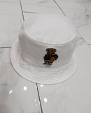 Nwt Polo Ralph Lauren White Basketball Teddy Bear Bucket Hat - Unique Style