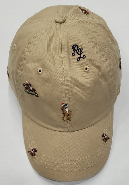 Nwt  Polo Ralph Lauren Plaid Trucker Leather Brim/Strap  Adjustable Hat