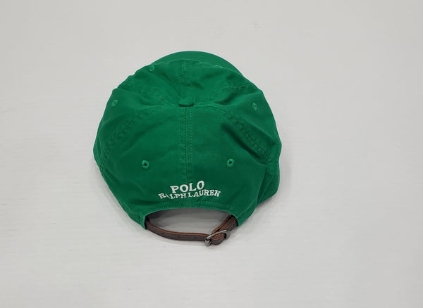 Nwt Polo Ralph Lauren Green Cardigan Bear Leather Adjustable Strap Back Hat - Unique Style
