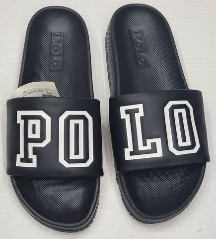 Nwt Polo Ralph Lauren Black Polo Spellout Slides w/o Box– Unique Style