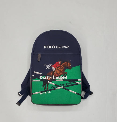 Nwt Polo Ralph Lauren Equestrian Print Book Bag - Unique Style