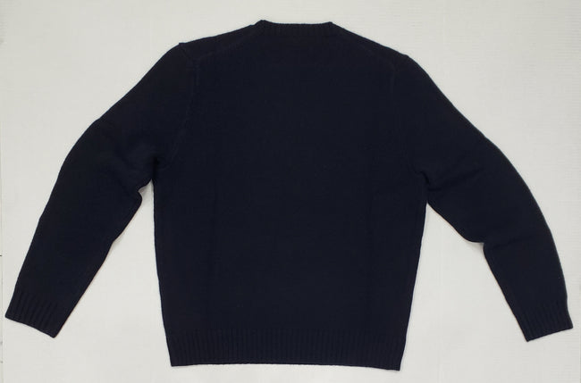 Nwt Polo Ralph Lauren Navy Blue Morehouse Bear Wool Sweater - Unique Style