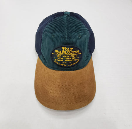 Nwt Polo Ralph Lauren Navy Corduroy New York Patch Adjustable Hat