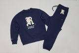 Nwt Polo Ralph Lauren Navy Blue 'R' Embroidered Patch 1967 Sweatshirt With Navy 'R'  Embroidered Patch Joggers - Unique Style