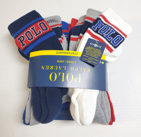 Polo Ralph Lauren Tennis Logo Crew Sock 2-Pack