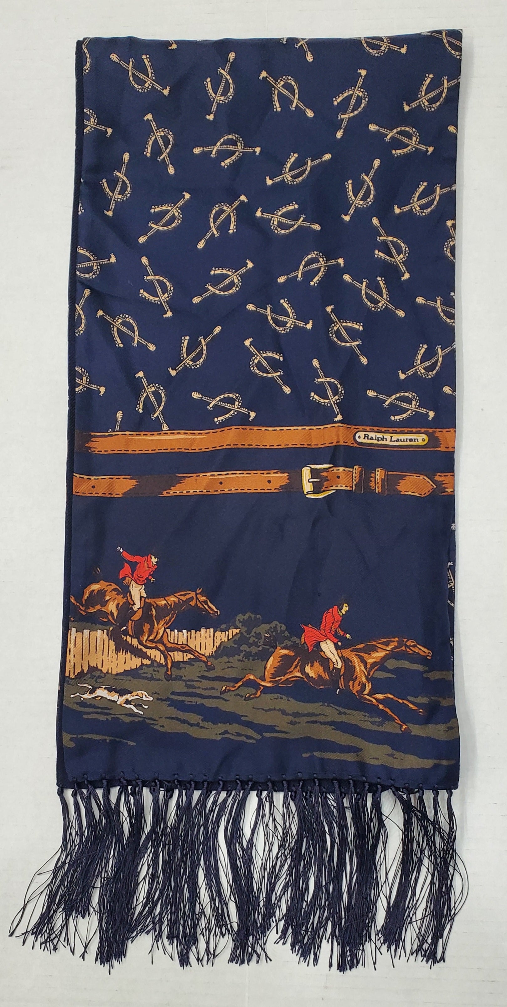 Nwt Polo Ralph Lauren Equestrian Silk Scarf Unique Style