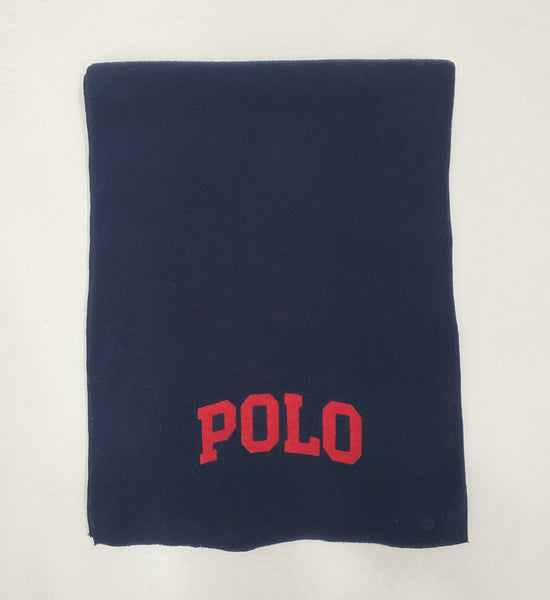 Vintage  Polo Ralph Lauren Navy Spellout Polo Wool Scarf - Unique Style
