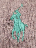 Nwt Polo Ralph Lauren Brown w/Green Horse V-Neck Cotton Sweater - Unique Style