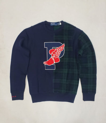 Nwt Polo Ralph Lauren Tudor Red w/Navy Horse V-Neck Cotton Sweater