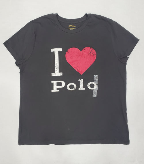 Nwt Polo Ralph Lauren Women's Black I love Polo Short Sleeve Tee - Unique Style