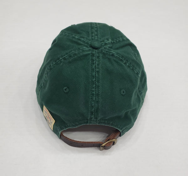 Nwt Polo Ralph Lauren Green Polo Country Element Skate Goods Adjustable Leather Strap Hat - Unique Style