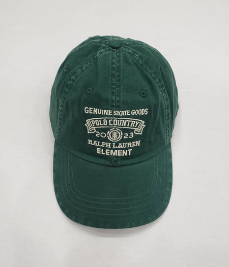 Nwt Polo Ralph Lauren Green Satin Patch Hats