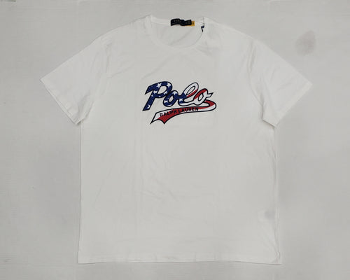 Nwt Polo Ralph Lauren White American Flag Script Tee