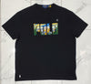 Nwt Polo Ralph Lauren Black Embroidered Mountain Spellout Patch Classic Fit Tee