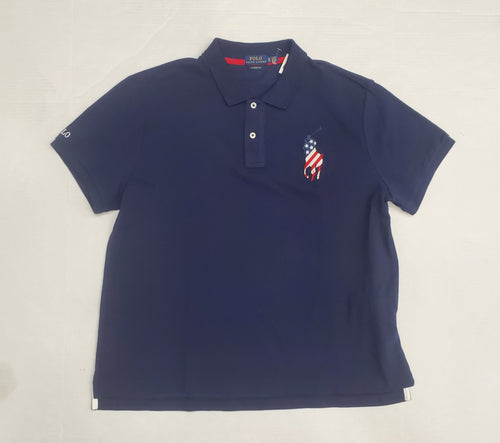 Ralph Lauren Womens Big Pony USA Flag Polo Shirt