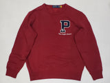 Nwt Polo Ralph Lauren Burgundy/Navy 'P' Sweatshirt With Matching Joggers