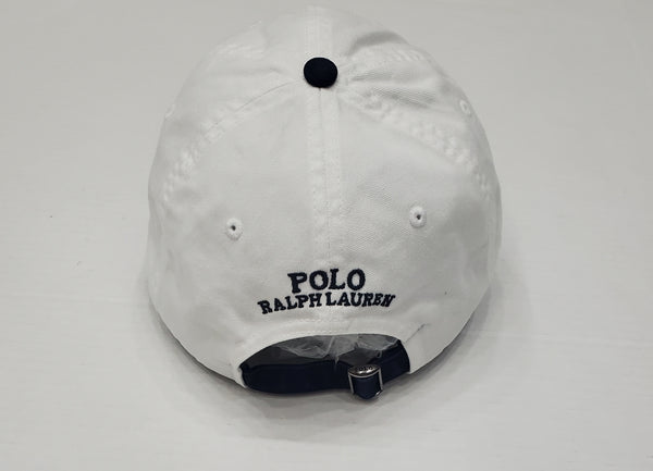 Nwt Polo Ralph Lauren White/Navy  'P' Adjustable Hat