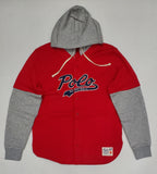 Nwt Polo Ralph Lauren Red/Navy/Grey Polo Ball Hooded Jersey