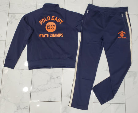 Nwt Polo Ralph Lauren Navy Pwing Logo Sweatsuit