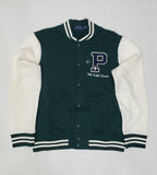 Nwt Polo Ralph Lauren Green 'P' Fleece Baseball Jacket