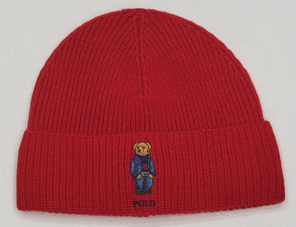 Nwt Polo Ralph Lauren Red RL Sweater Teddy Bear Skully