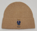 Nwt Polo Ralph Lauren Tan American Flag Teddy Bear Skully