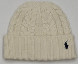 Nwt Polo Ralph Lauren Cream Cable Small Pony Skully