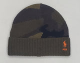 Nwt Polo Ralph Lauren Camo with Orange Small Pony Skully