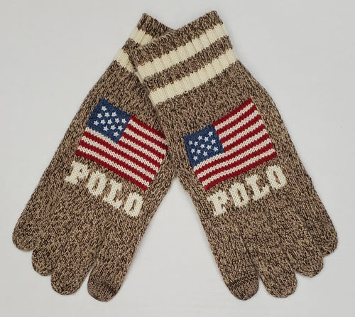 Nwt Polo Ralph Lauren Khaki American Flag Gloves