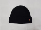 Nwt Polo Ralph Lauren Black Wool Small Pony Skully