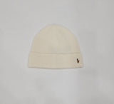 Nwt Polo Ralph Lauren Cream Small Pony Wool Skully