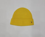 Nwt Polo Ralph Lauren Yellow Wool Small Pony Skully