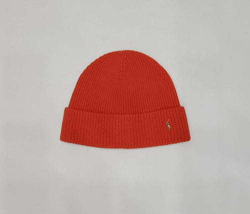 Nwt Polo Ralph Lauren Orange Small Pony Wool Skully