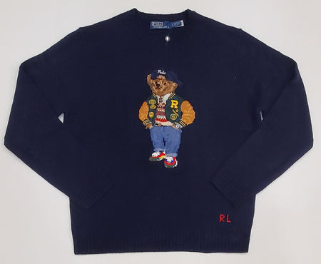 Nwt Polo Ralph Lauren Multi Basketball Bear Skully