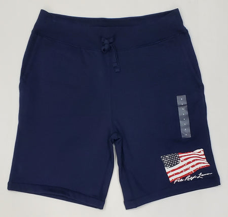 Nwt Polo Ralph Lauren Navy Double Knit Small Pony Shorts