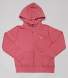 Nwt Polo Ralph Lauren Women's Pink With White Pony Zip Up Hoodie