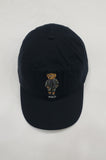 Nwt Polo Ralph Lauren Black Teddy Bear Adjustable Leather Strap Back Hat