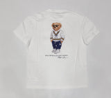 Nwt Polo Ralph Lauren White With Teddy Bear Wearing White Sweater Pocket Classic Fit Tee