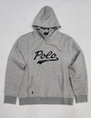 Nwt Polo Ralph Lauren Grey/Navy Script Patch Hoodie