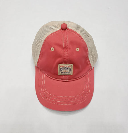 Nwt  Polo Ralph Lauren Polo USA Flag Leather Strapback Hat