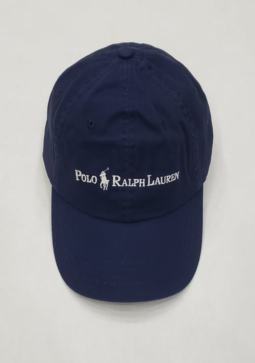 Nwt Polo Ralph Lauren Navy  Spellout Adjustable Strap Back