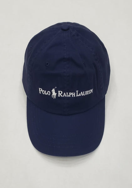 Nwt Polo Ralph Lauren Navy  Spellout Adjustable Strap Back