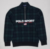 Nwt Polo Sport Green Plaid Half Zip Sweatshirt - Unique Style